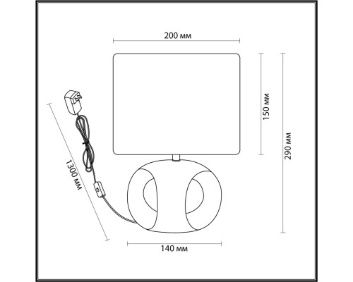 5664/1T MODERNI LN23 124 белый Настольная лампа E14 40W 220V AIMIE