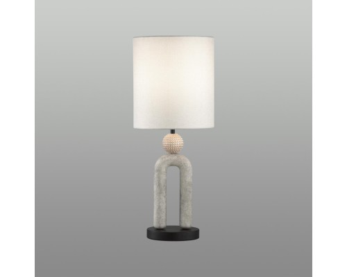 5410/1T MODERN ODL_EX23 113 черный матов./бежевый металл/полирезин/ткань Настольная лампа E27 1*60W BAGEL