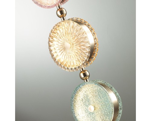 5412/13TL L-VISION ODL_EX23 9 золотой/розовый/желтый/голубой металл/стекло Настольная лампа LED 13W 4000K CARAMELLA