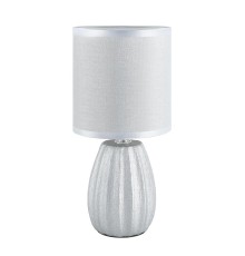8172/1T COUNTY LN25 000 серебро/серый керамика/текстиль Настольная лампа E14 1*40W 220V EVANA