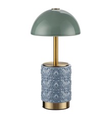 5452/3TL L-VISION ODL_EX26 светлая бронза/зеленый/синий/металл/керамика Настольная лампа беспроводная LED*3W 3000K LULU