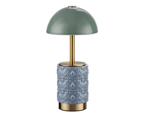 5452/3TL L-VISION ODL_EX26 светлая бронза/зеленый/синий/металл/керамика Настольная лампа беспроводная LED*3W 3000K LULU