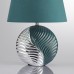 8140/1T MODERNI LN25 000 бирюзовый/серебро, керамика/текстиль Настольная лампа Е27 1*60W 220V TAPALA