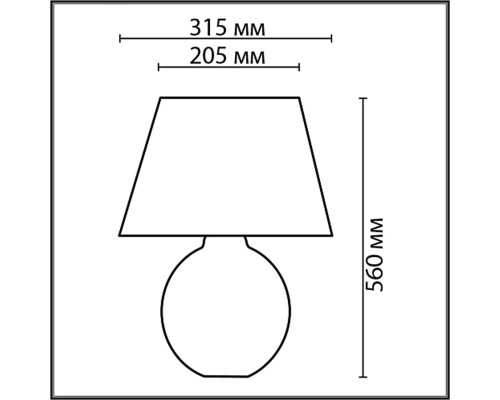 8134/1T MODERNI LN25 381 бежевый, керамика/текстиль Настольная лампа E27 1*60W 220V RAMORA
