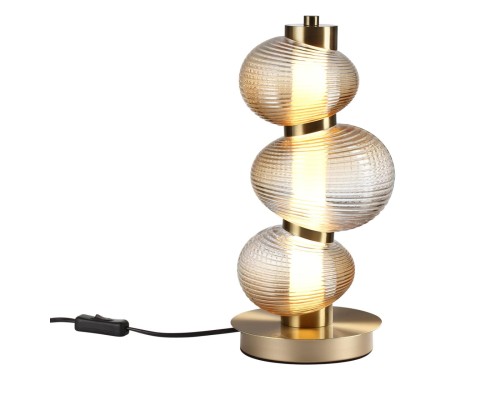 5095/12TL L-VISION ODL25 417 латунный/янтарный градиент/металл/стекло Настольная лампа LED 12W 4000K 1351Лм BRUCO