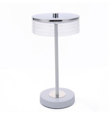 8252/1TL LEDIO LN25 серебро/белый/прозрачный, металл/акрил Настольная лампа LED 7W 400К 220V SATIANA