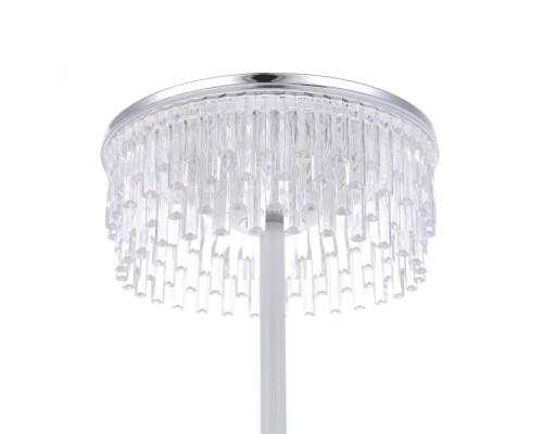 8253/1TL LEDIO LN25 серебро/белый/прозрачный, металл/акрил Настольная лампа LED 7W 4000К 220V SATIANA