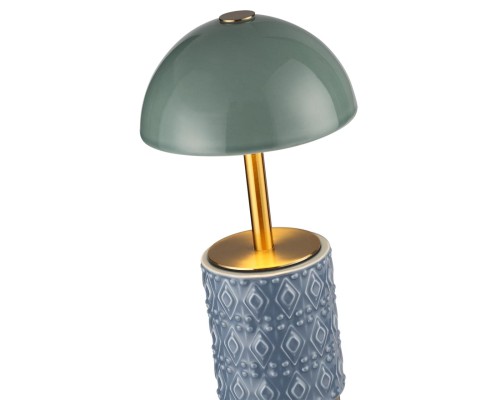 5452/3TL L-VISION ODL_EX26 светлая бронза/зеленый/синий/металл/керамика Настольная лампа беспроводная LED*3W 3000K LULU
