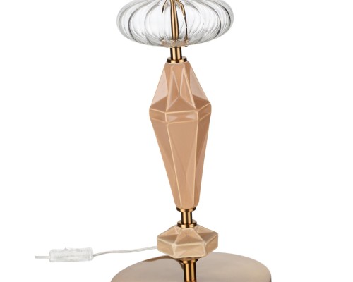 5414/2T MODERN ODL_EX26 античная бронза/терракот/бежевый/металл/керамика Настольная лампа E14 2*40W TERRA