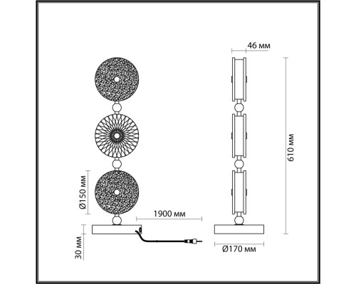 5412/13TL L-VISION ODL_EX23 9 золотой/розовый/желтый/голубой металл/стекло Настольная лампа LED 13W 4000K CARAMELLA