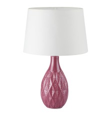 8137/1T MODERNI LN25 красный/белый, керамика/текстиль Настольная лампа Е27 1*60W 220V YARA