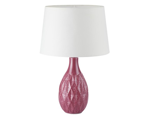 8137/1T MODERNI LN25 красный/белый, керамика/текстиль Настольная лампа Е27 1*60W 220V YARA