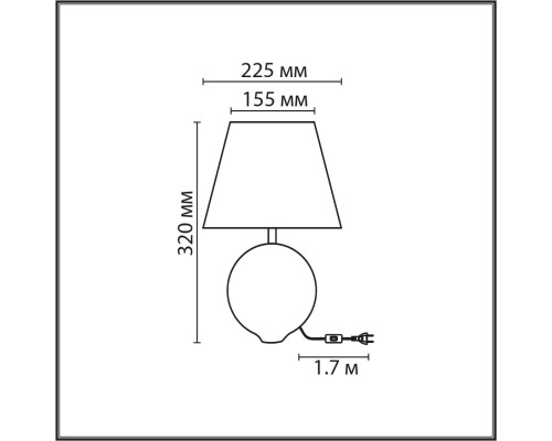 8140/1T MODERNI LN25 000 бирюзовый/серебро, керамика/текстиль Настольная лампа Е27 1*60W 220V TAPALA
