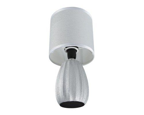 8172/1T COUNTY LN25 000 серебро/серый керамика/текстиль Настольная лампа E14 1*40W 220V EVANA