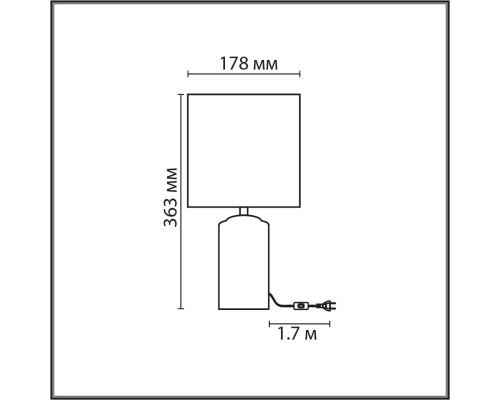 8141/1T MODERNI LN25 бежевый/коричневый, керамика/текстиль Настольная лампа Е27 1*60W 220V TERAZIO