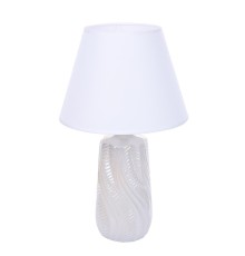 8211/1T CLASSI LN25 белый жемчужный/белый, керамика/текстиль Настольная лампа Е27 1*60W 220V SINNA