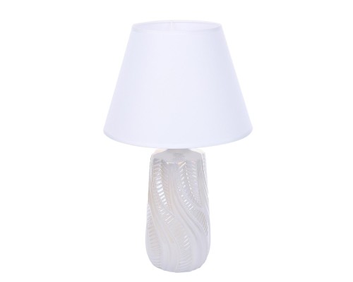 8211/1T CLASSI LN25 белый жемчужный/белый, керамика/текстиль Настольная лампа Е27 1*60W 220V SINNA