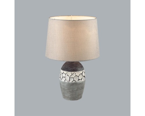 8118/1T COMFI LN25 000 серый, керамика/текстиль Настольная лампа E27 1*60W 220V AVALONA
