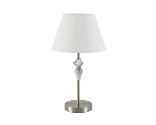 8274/1T CLASSI никель/белый/серый, металл/керамика/ткань Настольная лампа Е14 1*40W 220V VERMONT