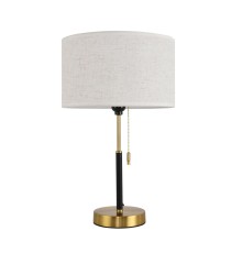 8358/1T CLASSI медь/черный/белый, металл/текстиль Настольная лампа E27 60W 220V IRISA