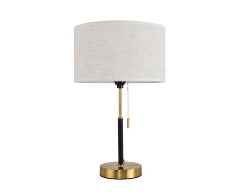 8358/1T CLASSI медь/черный/белый, металл/текстиль Настольная лампа E27 60W 220V IRISA