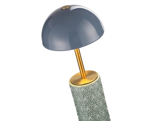 5452/5TLA L-VISION ODL_EX26 светлая бронза/синий/зеленый/металл/керамика Настольная лампа беспроводная LED*5W 3000K LULU