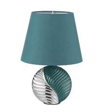8139/1T MODERNI LN25 000 бирюзовый/серебро, керамика/текстиль Настольная лампа Е27 1*60W 220V TAPALA