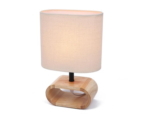 8199/1T COUNTY LN25 бежевый, дерево/текстиль Настольная лампа E27 1*60W 220V MADERANA