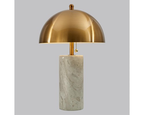 7088/2T MIDCENT ODL25 233 Настольный светильник с выкл. Бронзовый/металл/ белый мрамор IP20 2*LED E14 7W 220V RUFINA