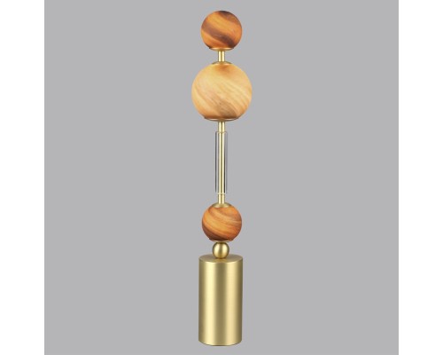 5457/4TL MODERN ODL_EX26 051 светлая сатин.латунь/белый/бежевый/коричневый/металл/стекло Настольная лампа LED x 4W 2500K CALLISTO