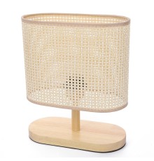 8201/1T COUNTY LN25 бежевый, дерево/текстиль Настольная лампа E27 1*60W 220V MADERANA