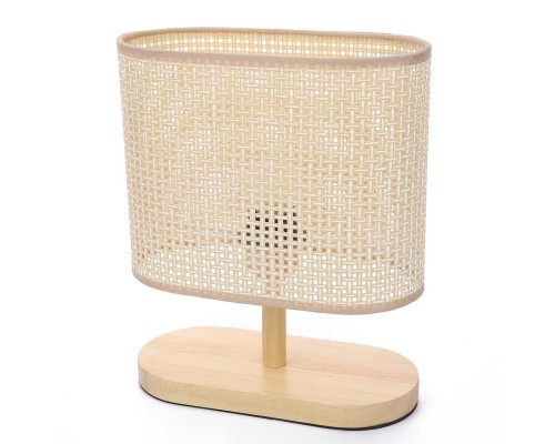 8201/1T COUNTY LN25 бежевый, дерево/текстиль Настольная лампа E27 1*60W 220V MADERANA