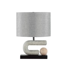 5410/1TA MODERN ODL_EX23 31 черный матов./серый металл/полирезин/ткань Настольная лампа E27 1*60W BAGEL