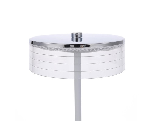 8252/1TL LEDIO LN25 серебро/белый/прозрачный, металл/акрил Настольная лампа LED 7W 400К 220V SATIANA