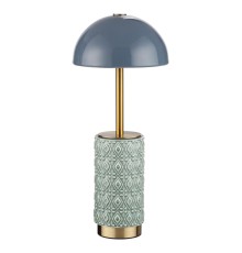 5452/5TLA L-VISION ODL_EX26 светлая бронза/синий/зеленый/металл/керамика Настольная лампа беспроводная LED*5W 3000K LULU