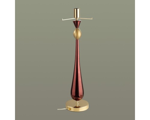 4868/1T STANDING ODL_EX22 21 золотой/бордовый/стекло База для высокой лампы E27 1*60W TOWER