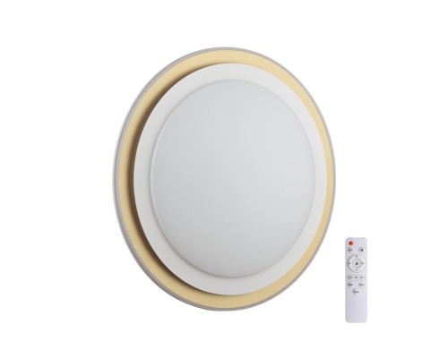 7630/EL PALE SN 000 Светильник пластик/белый/золотистый LED 72Вт с ДУ 3000-6300К D510 IP43 пульт ДУ SETTA