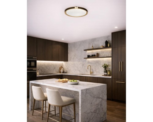 7667/ELN COLOR SN 132 Светильник пластик/черн/золот LED 76Вт 3000/4000/6000К D505 IP43 CCT FAVEMO BLACK
