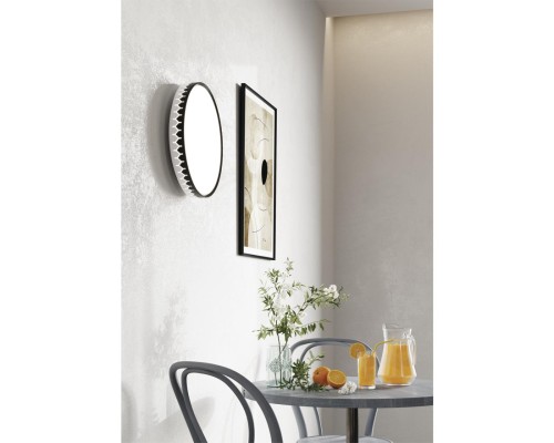 3053/DL PALE SN 023 Светильник пластик/белый/черный LED 48Вт 3000-6300К D385 IP43 пульт ДУ DORTA