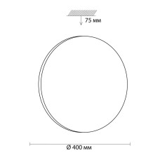 3017/DLN PALE SN 218 Светильник пластик/белый LED 48Вт 3000/4000/6000К D400 IP43 CCT SIMPLE