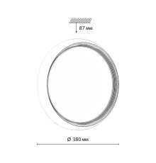 7650/DLN PALE SN 141 Светильник пластик/белый/золотой LED 48Вт 3000/4000/6000К D380 IP43 CCT TOFIQ WHITE
