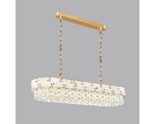 5076/10 HALL (В 2-Х КОРОБКАХ) ODL24 497 золото/прозрачный/белый/металл/хрусталь/алебастр Люстра E14 10*40W CHESSI