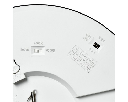 7788/24L MITRA LED SN 537 Светильник пластик/белый/черный LED 24Вт 3000/4000/6500К D300 IP44 CCT/датчик движения NEBULA BLACK