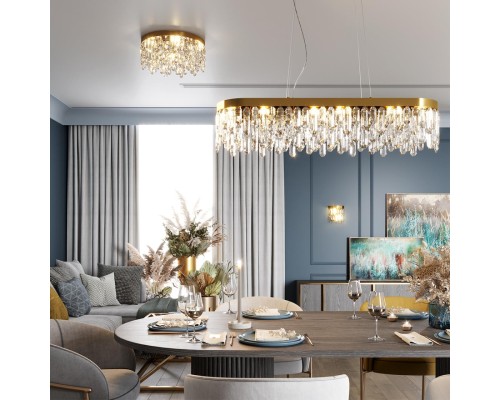 4986/12 HALL ODL22 385 золотой/хрусталь Люстра E14 12*40W DAKISA