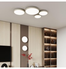 7628/ELN PALE SN 170 Светильник пластик/беленый под дер. LED 76Вт 3000/4000/6000K D500 IP43 CCT LOSTA