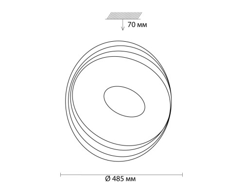 3027/EL SN 000 Светильник пластик LED 72Вт 3000-6500K D485 IP43 пульт ДУ/RGB/LampSmart SEKA