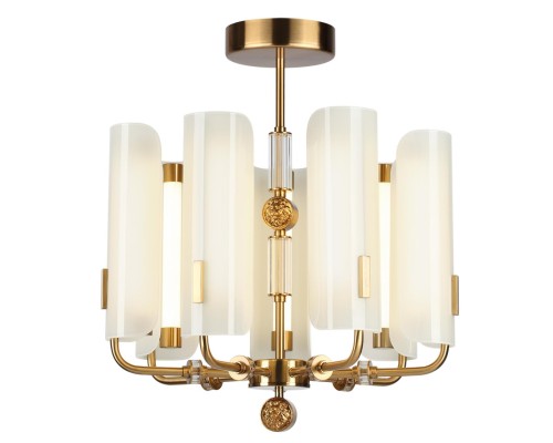 5467/35L MODERN ODL_EX26 049 белый/коричневый/античная бронза/металл/стекло/декор металл Люстра LED 35W (5W*7) 2700K LION