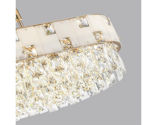5076/10 HALL (В 2-Х КОРОБКАХ) ODL24 497 золото/прозрачный/белый/металл/хрусталь/алебастр Люстра E14 10*40W CHESSI