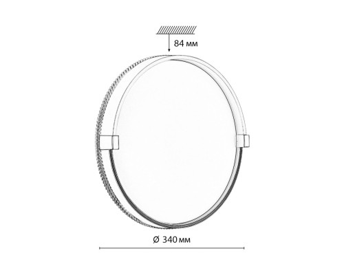 7646/CLN PALE SN 189 Светильник пластик/белый/золотой LED 36Вт 4000К D340 IP43 OLIDI WHITE