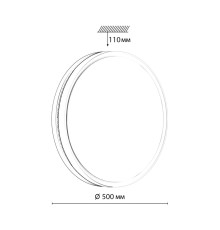 7669/ELN COLOR SN 98 Светильник пластик/голубой LED 76Вт 3000/4000/6000К D500 IP43 CCT NOHAVA BLUE